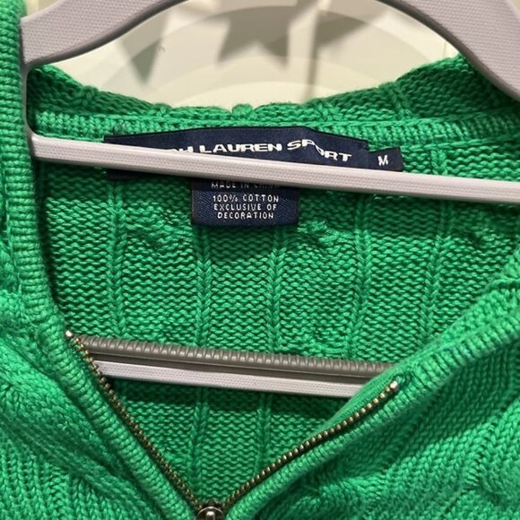 Polo Ralph Lauren Knit Zip up dark green - Picture 4 of 5